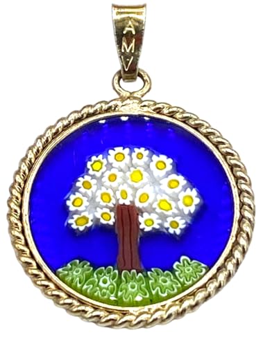 Pendentif Murrina Millefiori en argent 925 le cadeau d'anniversaire idéal