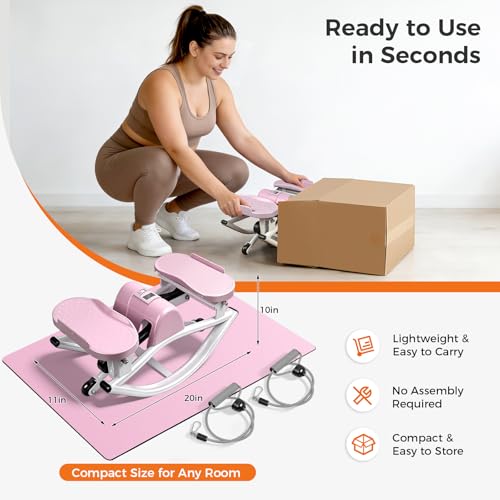 Image of Rock Stepper Side to Side, Rocking Stepper with Lateral Motion, Compact Side Stepper for Home & Apartment, Low Impact Workout Machine (Black)