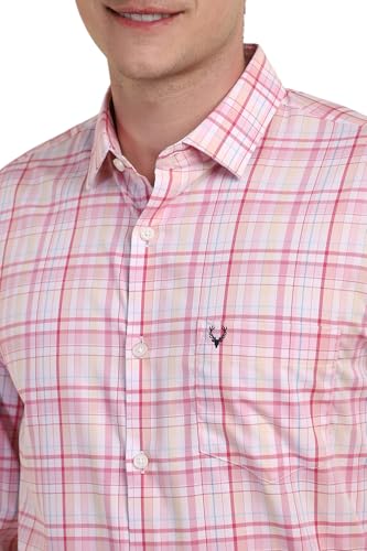 Image of Allen Solly Men's Cotton Checkered Slim Fit Shirt