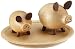 Produktbild Schweinchen-Garnitur, Salz- und Pfefferstreuer "Schwein", naturfarben, von DREGENO SEIFFEN 12 cm - Original erzgebirgische Handarbeit