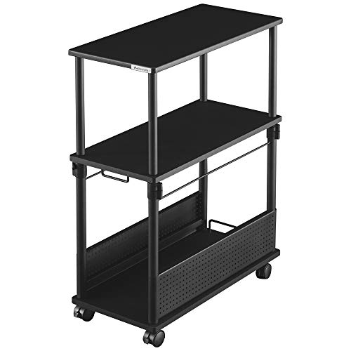 Bauhutte(バウヒュッテ) 昇降式 L字デスク タワー (幅32×奥行67㎝) ブラック BHD-670T-BK