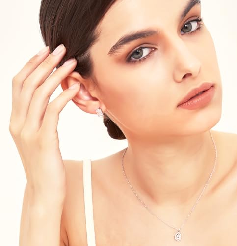 2 Carat Stud Earrings 925 Sterling Silver Stud Earrings Emerald Cut Cubic Zirconia Cute Wome Hypoallergenic3