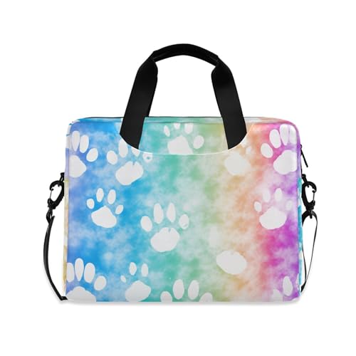 Maletín para portátil con estampado tie dye arcoíris 15.7 in miniatura 1