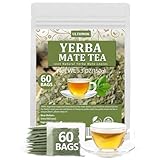 Premium 60 Unsmoked Yerba Mate Tea Bags, Made with 100% Pure Yerba Mate Leaves, No Additives.