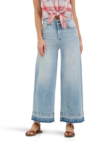 Wrangler womens Women's High-rise Wide Leg A-line Crop Jean