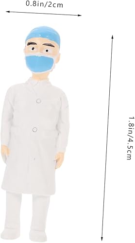 Miniatura 2 de 2 figuras de médico en miniatura para decoración de muñecas de gente pequeña para mesa, micro paisaje, escuela para proyectos creativos de