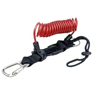 wisoolkic Schnellverschluss Armband mit Metallschnalle und robustem Tauchseil, geeignet für Angeln, Gerätetauchen und andere Outdoor Aktivitäten wie Freitauchen, Rot, 30 x 7.5 cm