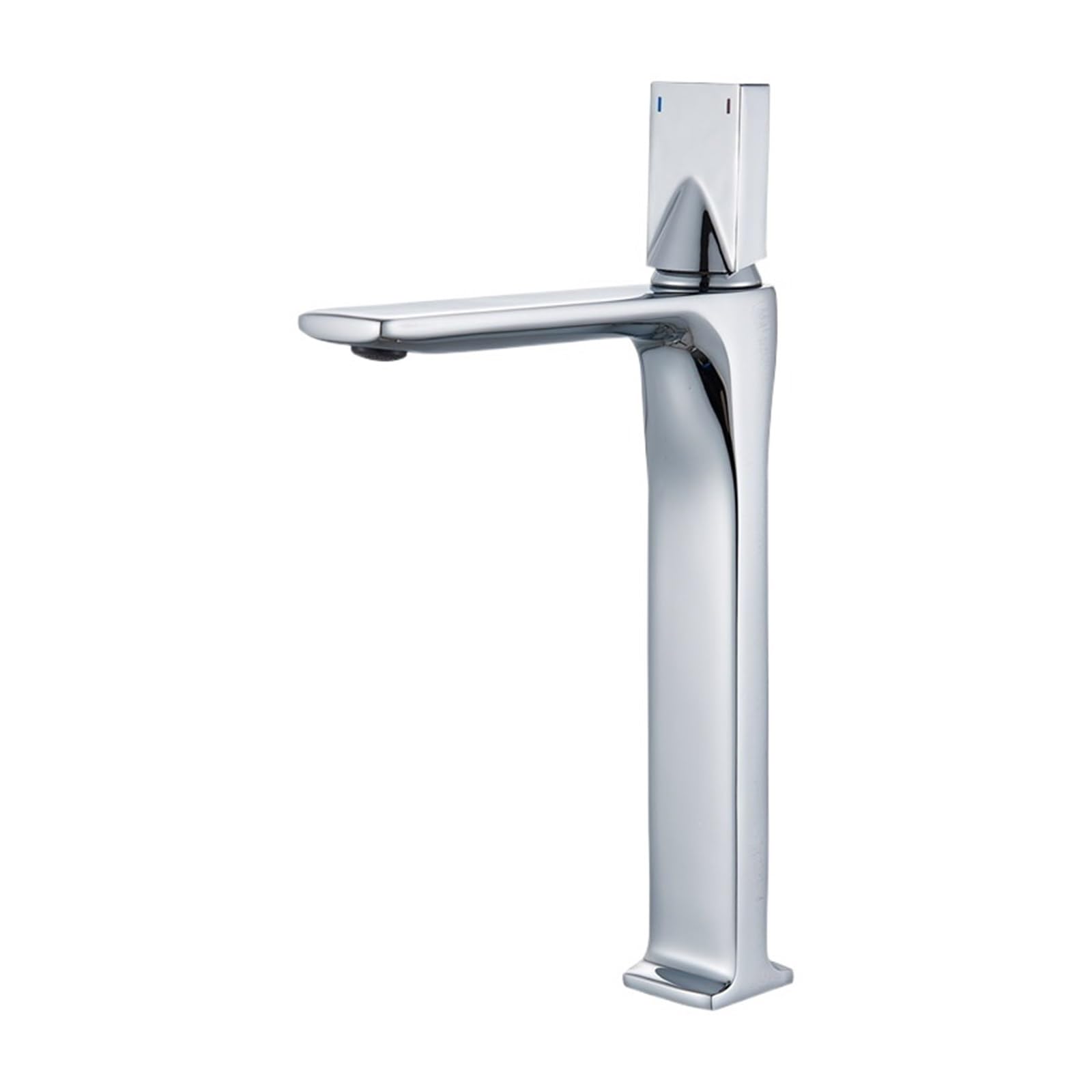 CVFRDD Basin Faucets Matte Black Bathroom Faucet, Hot And Cold Water Basin Mixer Tap, Chrome Brass Toilet Sink Water Crane(High Chrome)