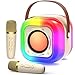 HWWR Karaoke Machine for Adults Kids: Portable PA System with 2 Wireless Microphones, Karaoke Speaker with 3.5