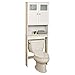 Zenna Home 9819WWBB, Bathroom Spacesaver, White/Frosted Glass