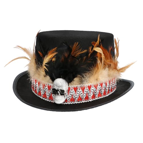 Boland 72209 - Chapéu vodu, chapéu de copa para Halloween, carnaval e disfarces, xamã, curandeiro