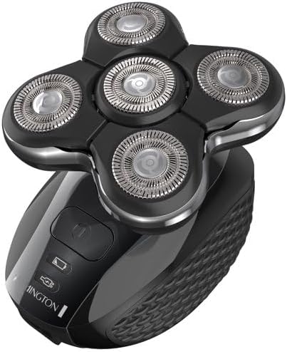 Remiington Balder Pro Xr-7000Electric Head Shaver, Cordless, Waterproof, Rechargeable, Black, 5 Dual Track Heads, 50 Min Runtime