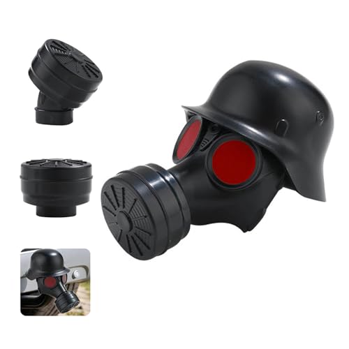Abdeckung Anhängerkupplung individuelle, Einzigartige Gasmaske Design, Mit Austauschbare Lang-Kurz-Nase für 50 mm Kugelkopfkupplungen, Kugelkopf Abdeckung, Ahk Schutzkappe, Hänger Kupplung Kappe