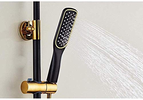 Ensemble de douche en or noir contre le manque de pression