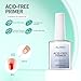 AIJIMEI Acid-Free Nail Primer & Nail Prep Dehydrator 18ml - Stop Lifting & Peeling on Slick/Oily Nails, Maximum Adhesion for Nail Glue & Fake Nails, Salon Results for Nail Techs & DIY Lovers