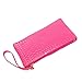 Produktbild Lumanuby 1x Klassisch Rechteck Clutch aus Pu Leder Mode Krokodil Textur Handtasche Damen für Nächsten Party, Festival oder Abendessen Wasserdichter Geldbeutel für Bargeld Tickets Karten Münzen Schlüssel size 20*10cm (Rose rot)