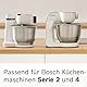 Bosch Kartoffelpuffer-Rösti-Scheibe MUZ45KP1, Wendescheibe, spülmaschinengeeignet, feine Streifen für Kartoffelpuffer/Rösti, robust, Edelstahl, passend für MUM4, Serie 2 und 4