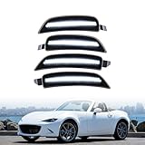 NAAMOTOMOX 4pcs Fender Wheel Arch Side Marker Lights for Mazda MX-5 Miata, GS-P GS GT GX I Sport RF Club i Grand Touring Trims, Smoke Lens White LED, Bumper Parking Signal, NA1J-51-5J0C / NA1J-51-5H0C
