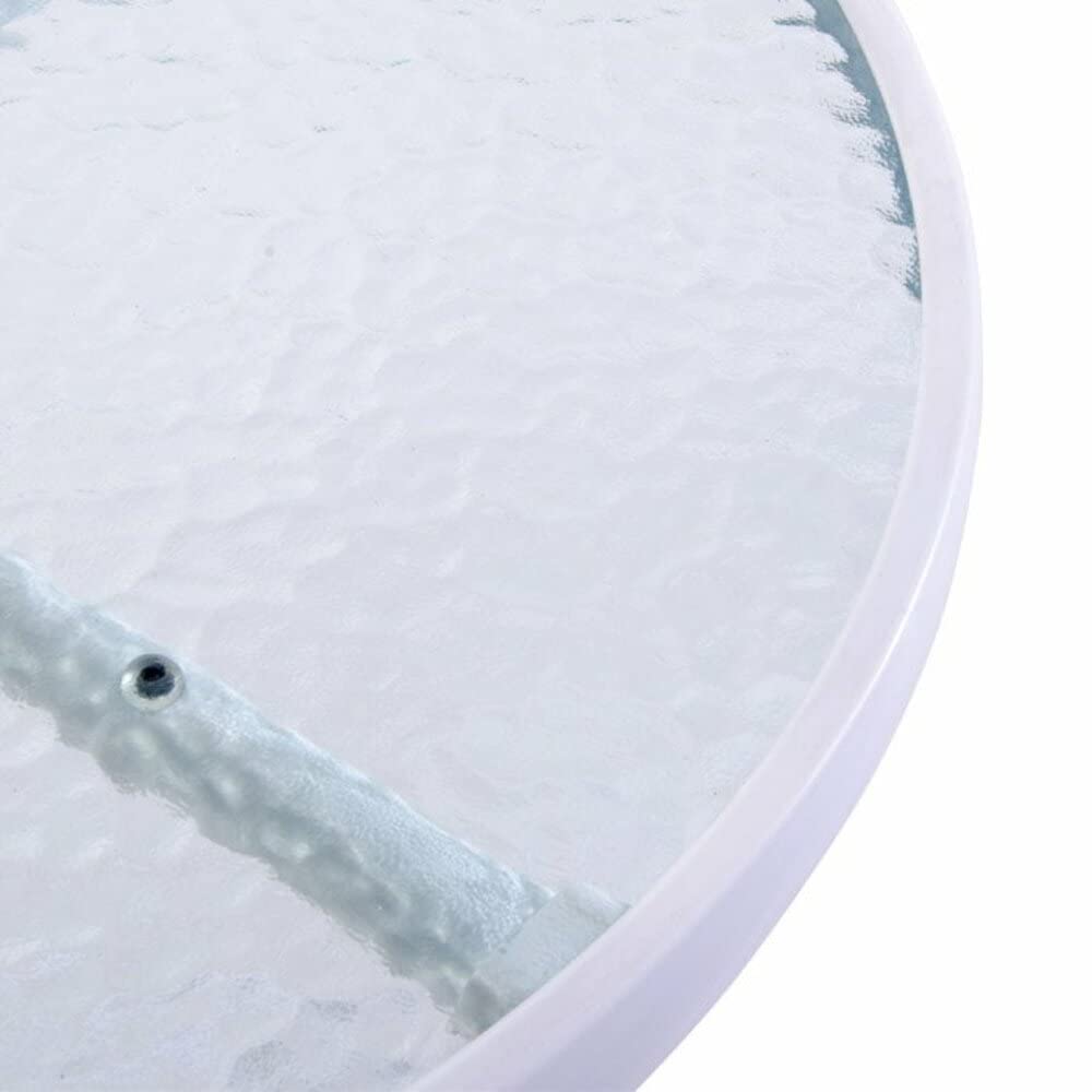 Verdelook Tavolino da Esterno Vetro Temprato 5 mm 60x60 h71 cm