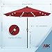 ABCCANOPY Durable Solar Led Patio Umbrellas with 32LED Lights 9FT (Burgundy)