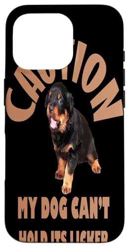 Caution My Dog Cant Hold Its Licker ���炵�����b�g���C���[ �X�}�z�P�[�X iPhone 16 Pro �p
