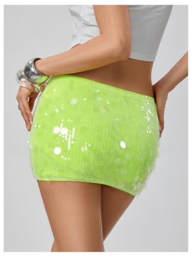 Image of Floerns Women's Sequin Low Waist Mini Skorts Night Out Skirt Shorts