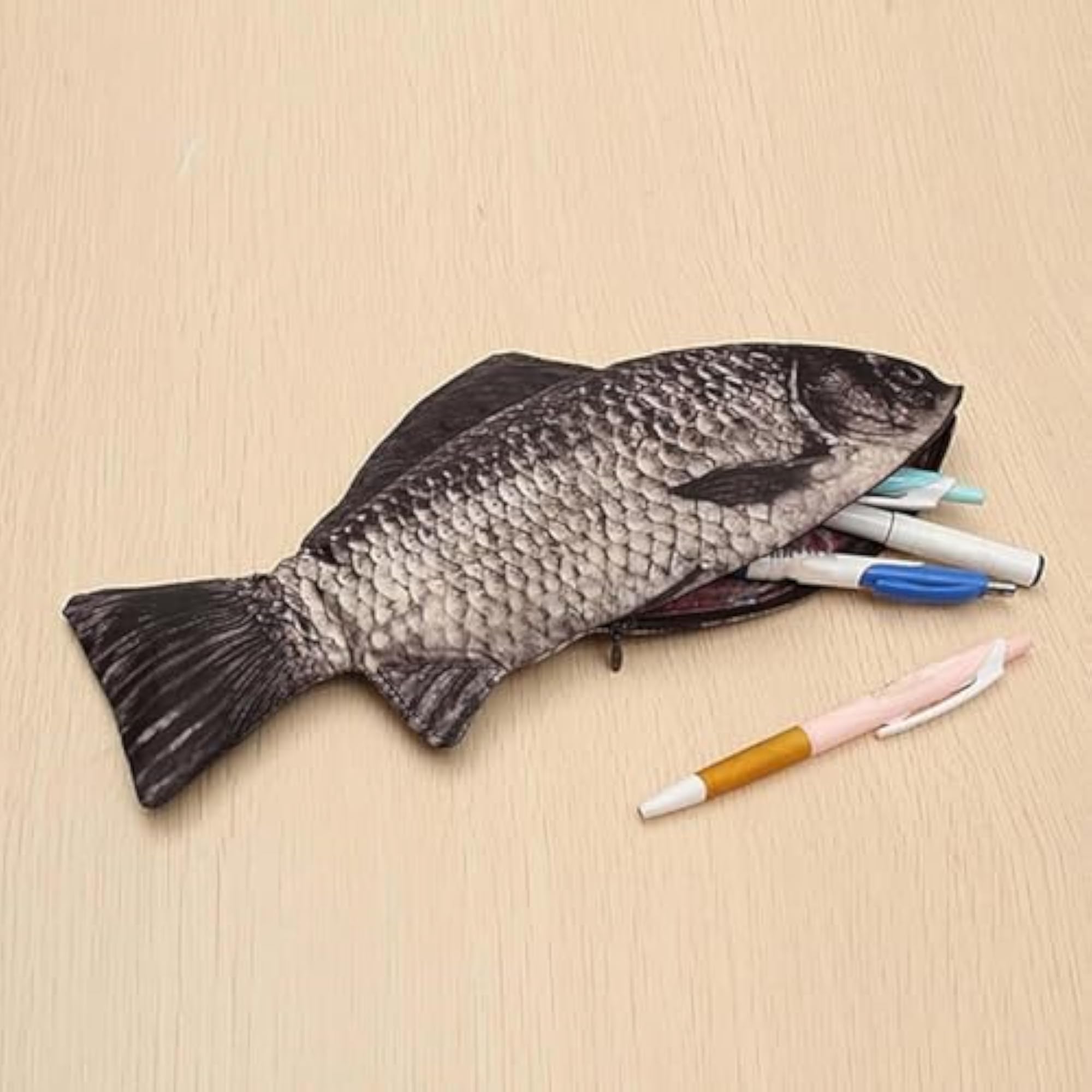 Creative Fish Shape Pencil Case, Makeup Pouch for Birthday Gift
