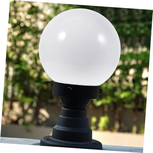 Image of Angoily Spherical Lampshade 9.84 Inch White Acrylic Outdoor Light Cover for Wall Fixtures 2Pcs Easy Install