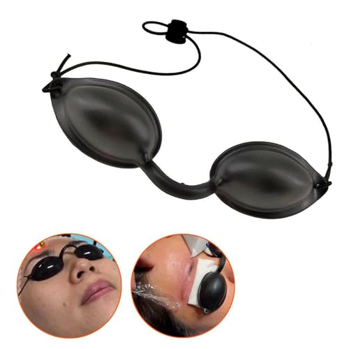 Oykrueats Solarium Brille,Kieselerde Sonnenbank Brille,Schwarz Rotlicht Schutzbrille,Wiederverwendbar Schutzbrille Rotlichtlampe,Für UV-Infrarot LED Rot Blau Licht Harte Wellenlänge Therapie