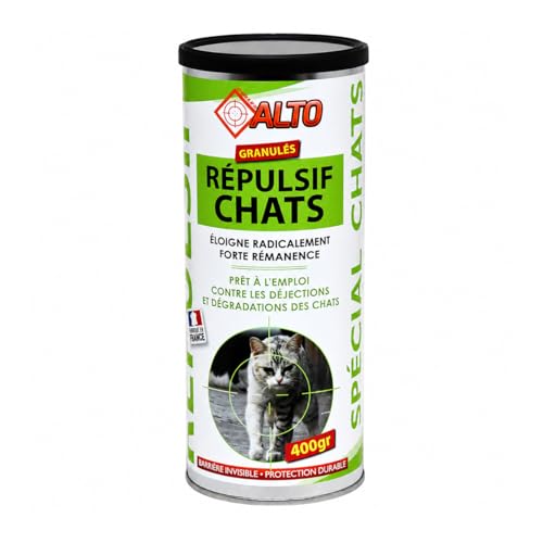 Répulsif Chat Exterieur, repulsif extérieur Puissant pour repousser Les Chats, Anti-Urine, grattage, excrément, Destruction de Jardin…