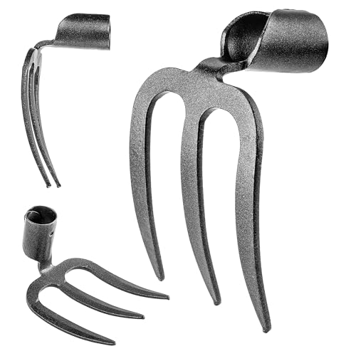 KADAX Binette à pommes de terre à 3 dents 13 x 20 cm, outil de jardinage en acier de qualité supérieure, outil de jardin pour le travail du sol, binette sans manche pour le jardin