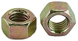 Chenango Supply 1/2-13 Grade 8 Hex Nuts – Alloy Steel, Yellow Zinc Chromate, USS Coarse Thread, High-Strength Hardened Hex Nuts, 50 Pieces