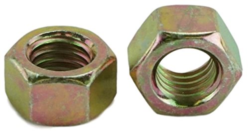 Chenango Supply 1/2-13 Grade 8 Hex Nuts – Alloy Steel, Yellow Zinc Chromate, USS Coarse Thread, High-Strength Hardened Hex Nuts, 50 Pieces