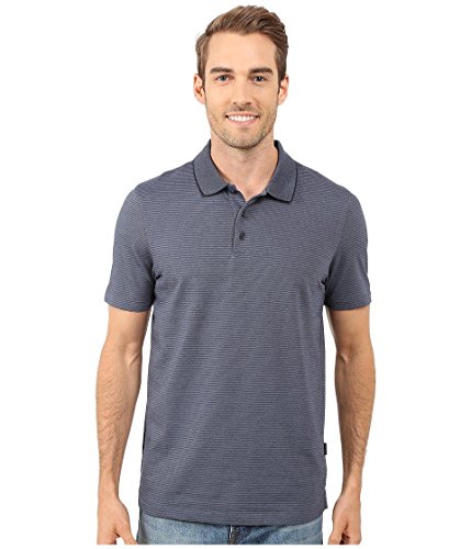 Perry Ellis Men's Two-Button Birdseye Texture Polo Shirt