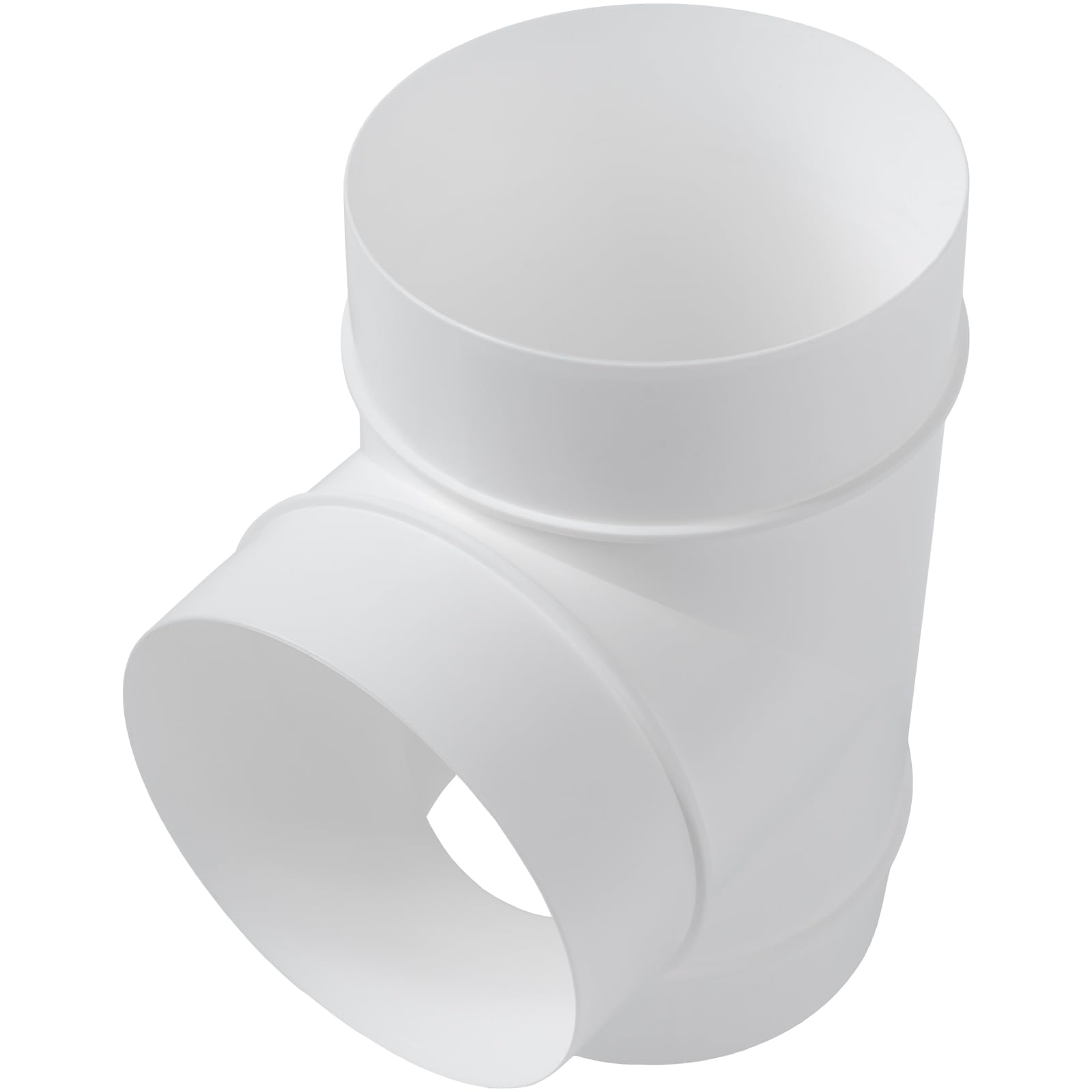 Repa Market 4" Inch / 100 mm White ABS Plastic 3 Way Joint, Duct Splitter for Exhaust Fan Dryer - Image 3