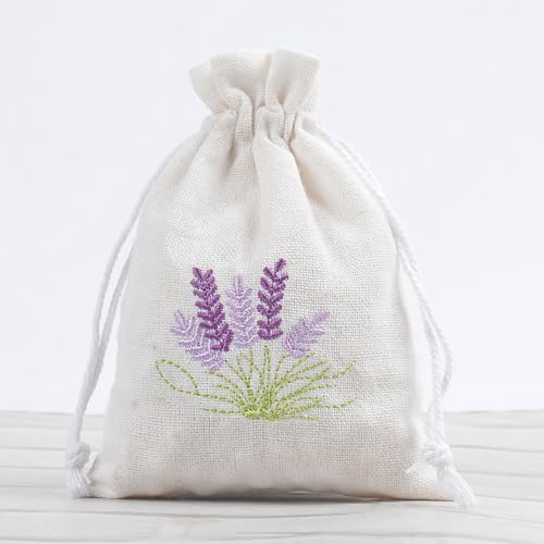10 bolsas de lino decorativas para lavanda miniatura 2