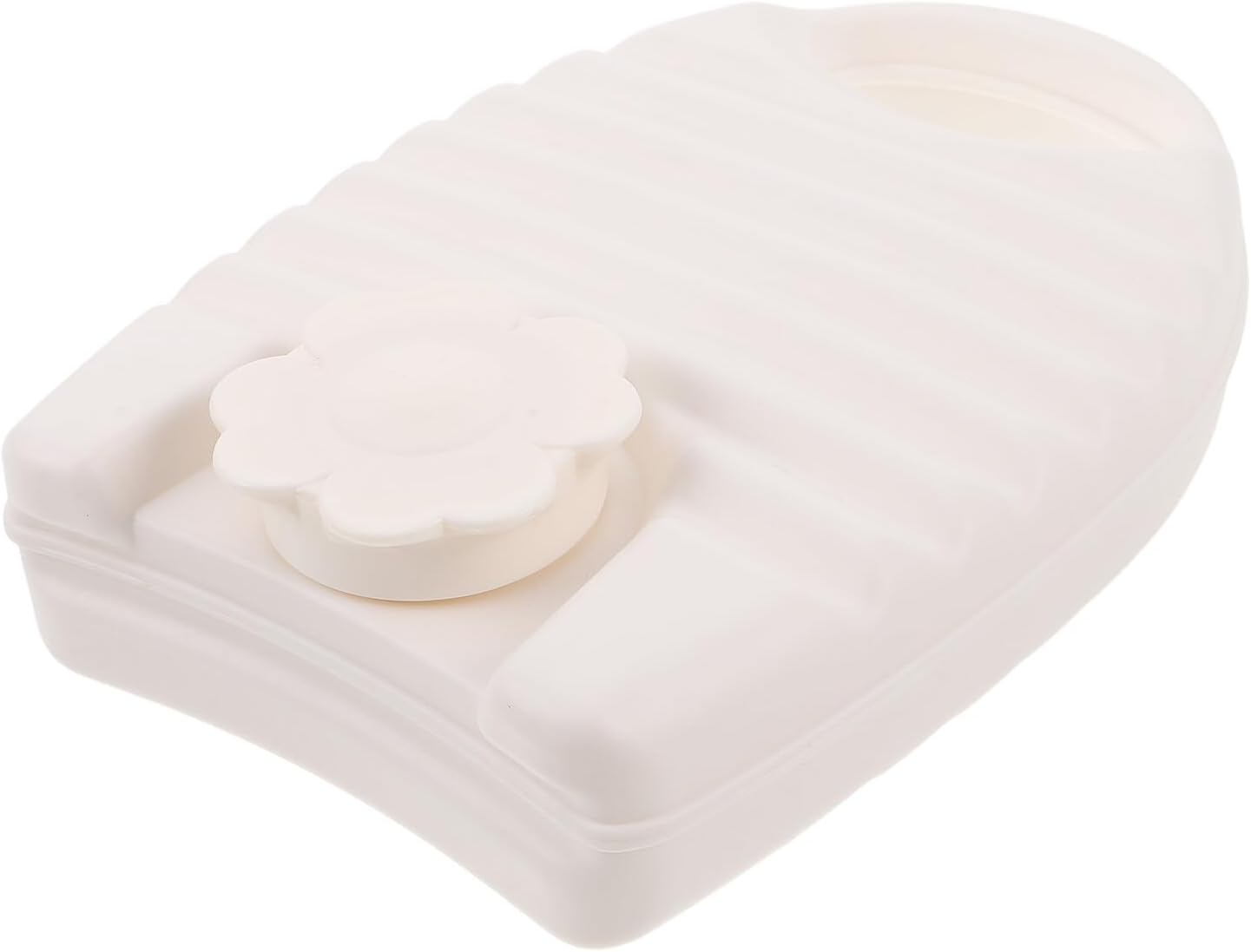 Oval Hot Water Bottle Refillable Warm Water Bag Hand and Foot Warmer Accessory for Travel and Relief