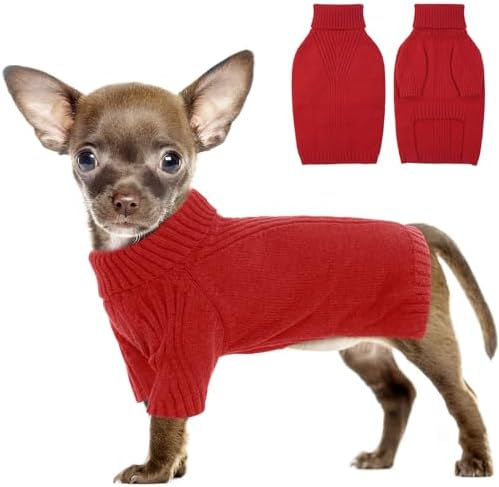 IECOii Dog Jumper XL,Extra Large Dog Jumper for Daily Christmas Clothes,Pet Thick Warm Knit Dog Clothes For Big Dogs Boy Girl,Turtleneck Dog Sweaters Fall Winter Apparel for Pitbull Labrador Retriever