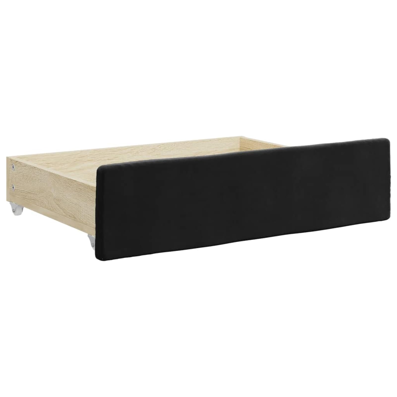 ATOMSTACK MAKER Divano letto pieghevole 2 in 1, in velluto nero, con contenitore integrato, struttura in legno e metallo, 2 materassi in schiuma, 90 x 190 cm, ideale per soggiorno o camera da letto