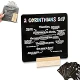 52 Scripture Cards: A Mapped Bible Verse for Every Week of The Year, Bible Memory Verse Cards with Wood Stand, Teach Sunday School, Christian Bible Gifts