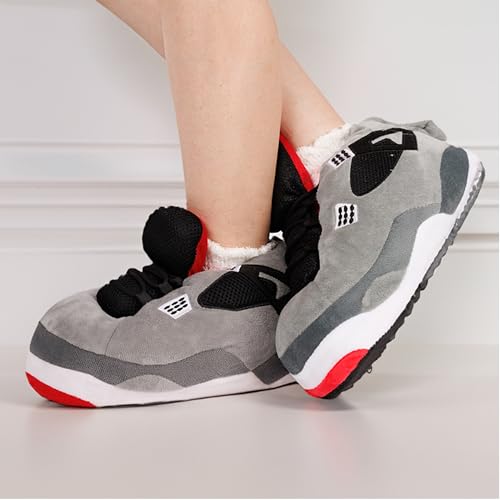 Image of Plush Sneaker Slippers, 17 Styles-Quiet Soles (No Waking Loved Ones), Anti-Slip Dry Indoor, Cozy for Cold Days, US 8-12 Unisex