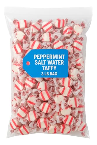 Peppermint Saltwater Taffy – 3 lb Bulk Bag, Soft & Chewy
