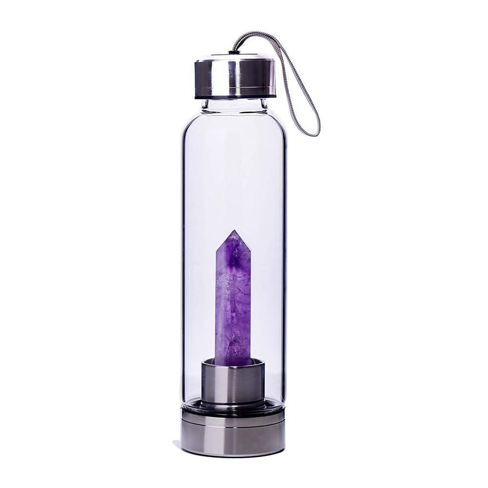 Bouteille d'eau de guérison avec pointe de reiki pour libérer les tensions quotidiennes