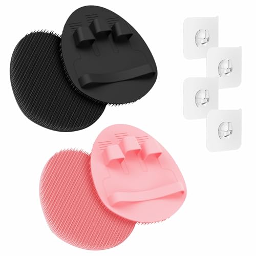Image of Manmihealth Soft Silicone Shower Brush, Silicone Body & Face Scrubber 4PCS