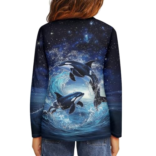 Image of Uourmeti Girls Graphic Tees Long Sleeve T Shirts for Teens Casual Tshirts Junior Sportswear Fall Tops