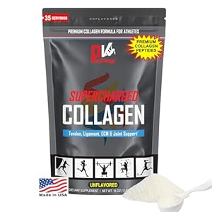 PhysiVantage Supercharged Collagen Peptides Powder – Hydrolyzed Collagen for Joint, Tendon, Ligament, & Skin Health Support – Unflavored, Keto, Paleo, 16oz | Enhanced with Vitamin C, BCAAs, Grass-Fed