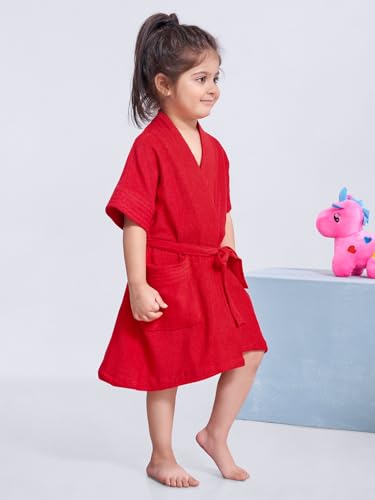 Image of SAND DUNE Baby Girls' Bathrobe Ultra Soft Terry Cotton 1-4 Years