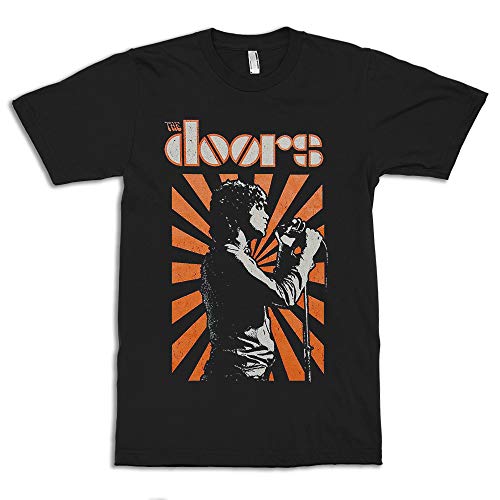The Doors Vintage T-Shirt, Jim Morrison Rock Tee (2XL) Black
