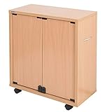 【JAJAN】 鍵付き 押入れ収納 同人誌 ワゴン 〔 片面収納 〕 ナチュラル ［ 扉付きブックワゴン ][ キャスター付き ][ 同人誌専用 ケース ][ 本棚 デスクサイド ][ 同人誌 収納 ][ A4 B5 A5 用 ]DSW-T6027N