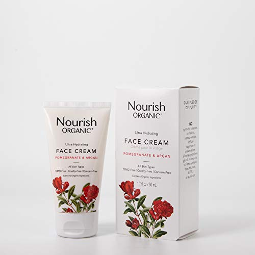 Nourish Organic | Ultra Hydrating Face Cream - Pomegranate & Argan | Gmo-Free, Cruelty Free, 100% Vegan (1.7Oz) #TOP2